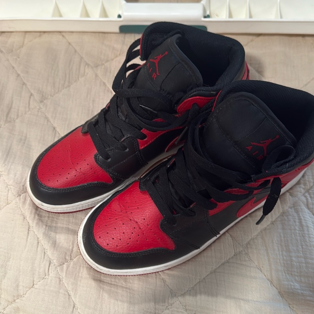 Red and Black air Jordan 1s